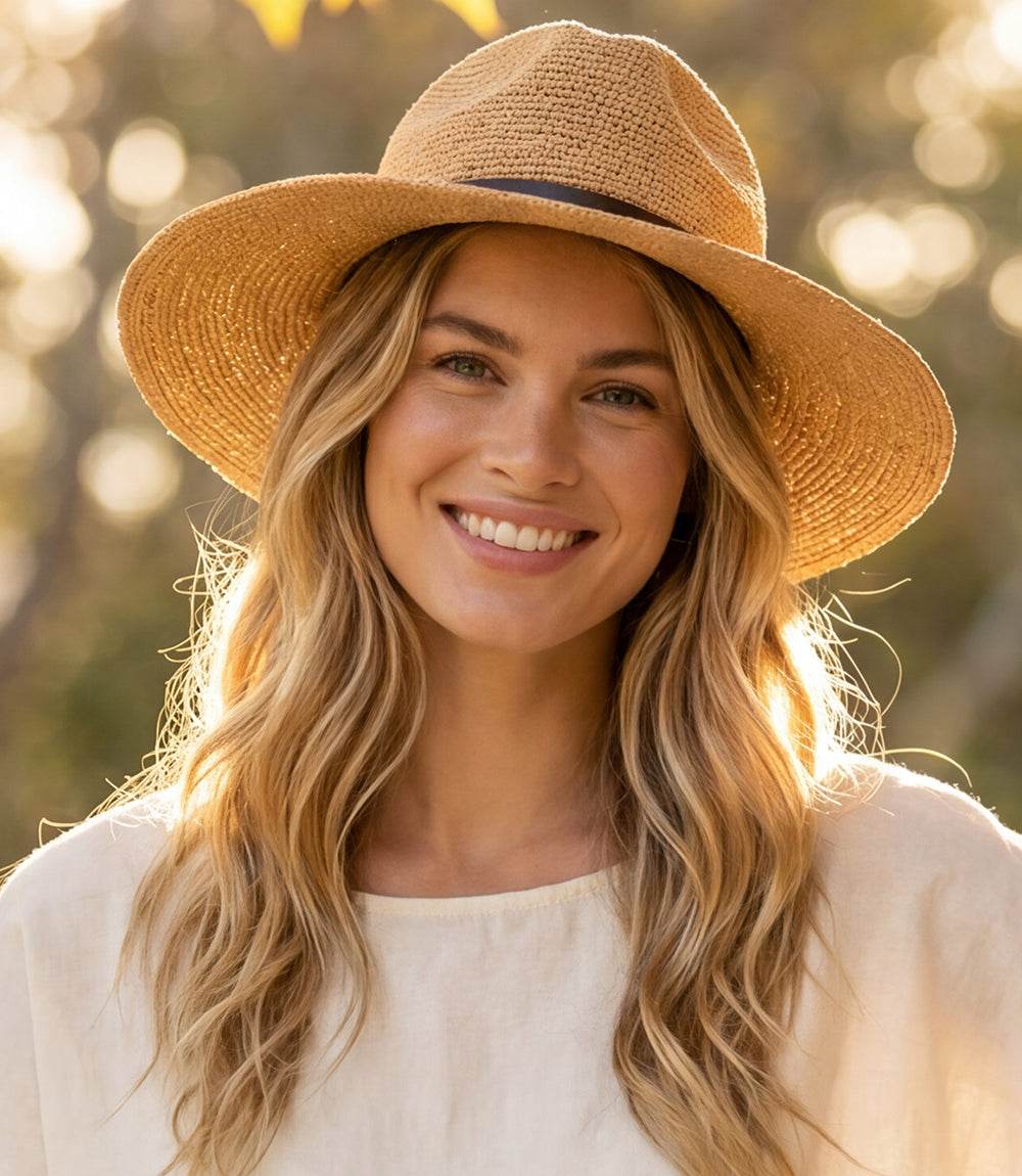 Crochet Straw Panama Hat