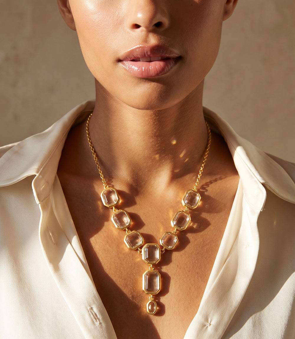 Crystal Lariat Necklace
