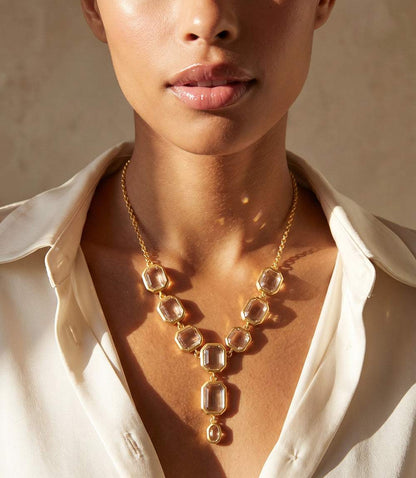 Crystal Lariat Necklace