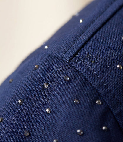 Cuffed Sleeve Embellished Dress