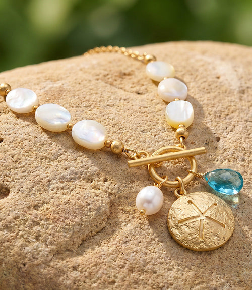 Sand Dollar Charm Toggle Necklace