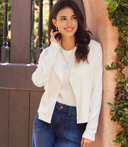Petite Size Ribbed Jacket