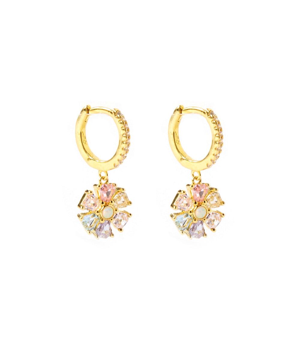 Crystal Pinwheel Earrings