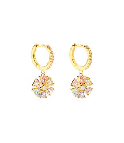 Crystal Pinwheel Earrings