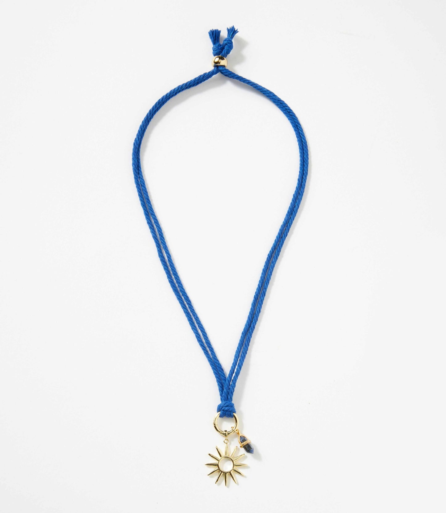 Sun And Sodalite Point Cord Necklace