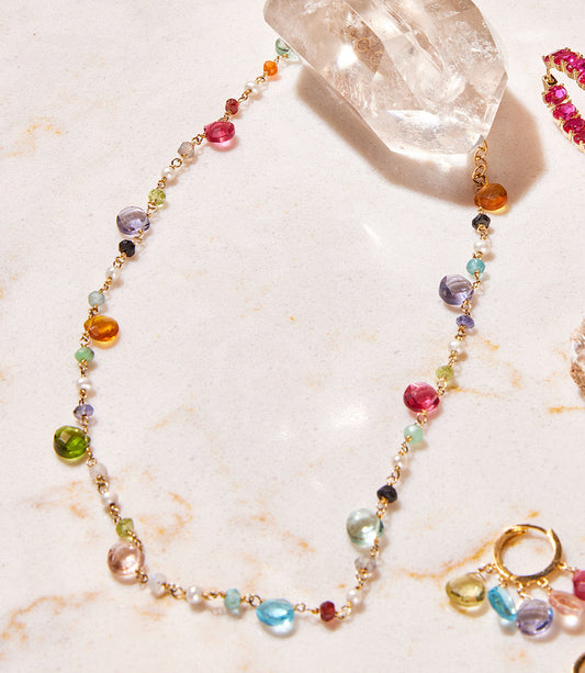 Beaded Gemstone Necklace