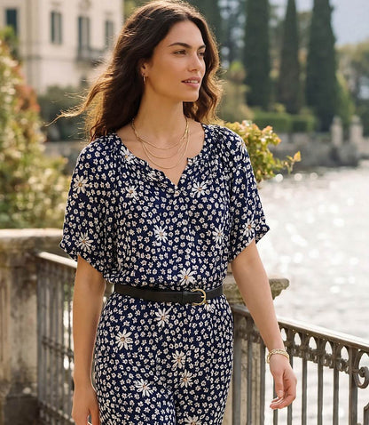 Puff Sleeve Peasant Top