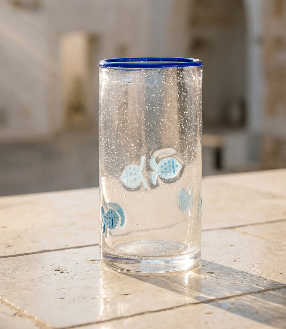Fish Bubble Drinking Glass