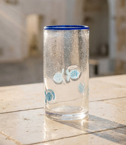 Fish Bubble Drinking Glass