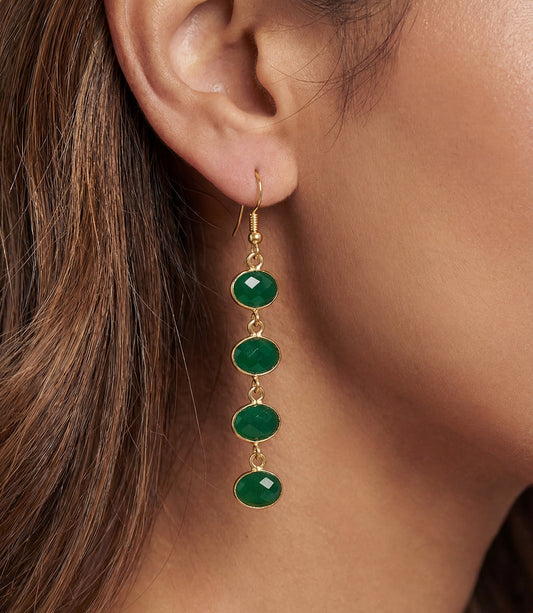 Four Drop Gemstone Earrings