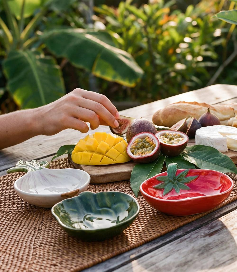 Garden Vegetable Tidbit Dishes, Set Of 3