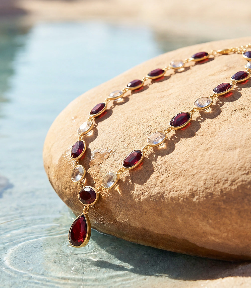 Gemstone And Crystal Necklace