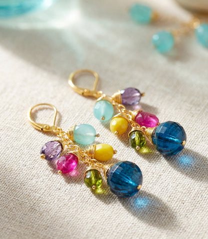 Gemstone Dangle Earrings