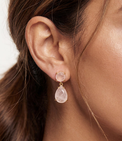 Gemstone Drop Earrings
