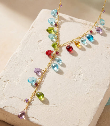 Gemstone Lariat Necklace