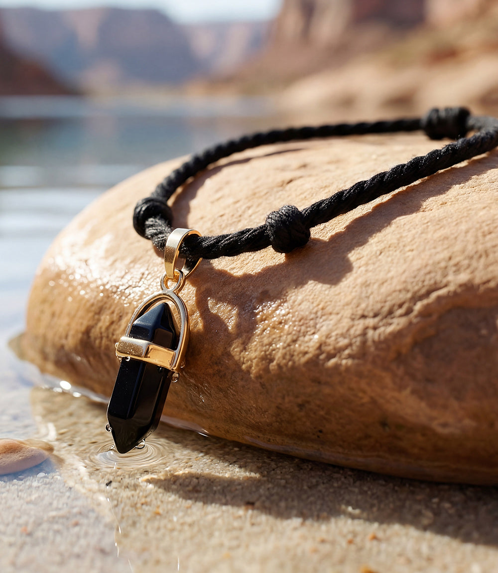 Gemstone Point Cord Bracelet