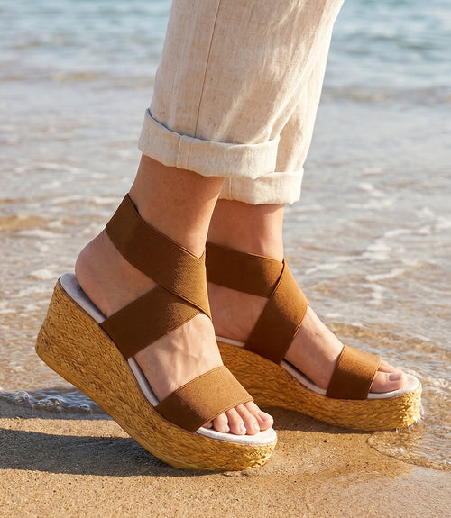 Charleston Shoe Co. Bermuda Strappy Wedge Sandals