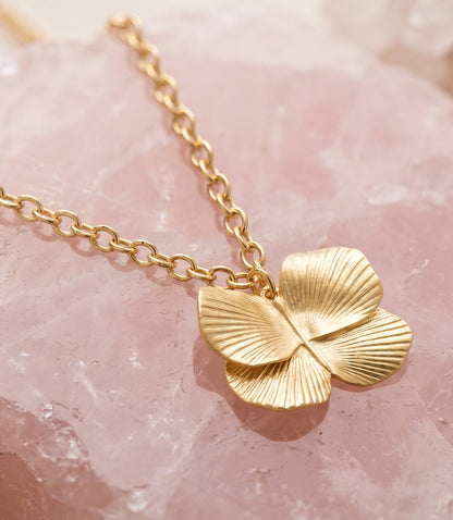 Sylvia Benson 18 Karat Gold Butterfly Necklace