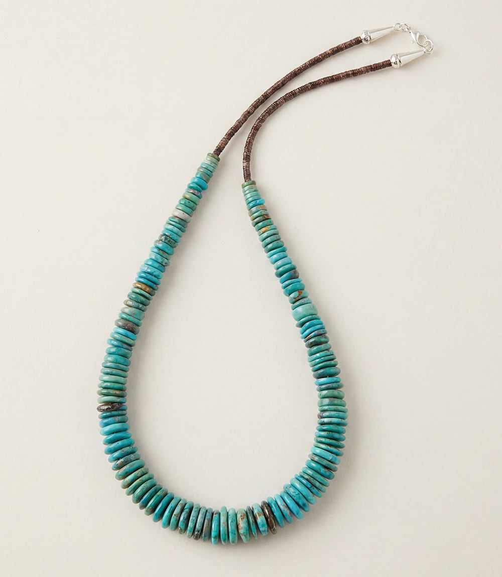 Single Strand Graduated Turquoise Necklace