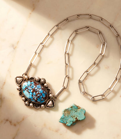 Sterling Silver Golden Hill Turquoise Necklace