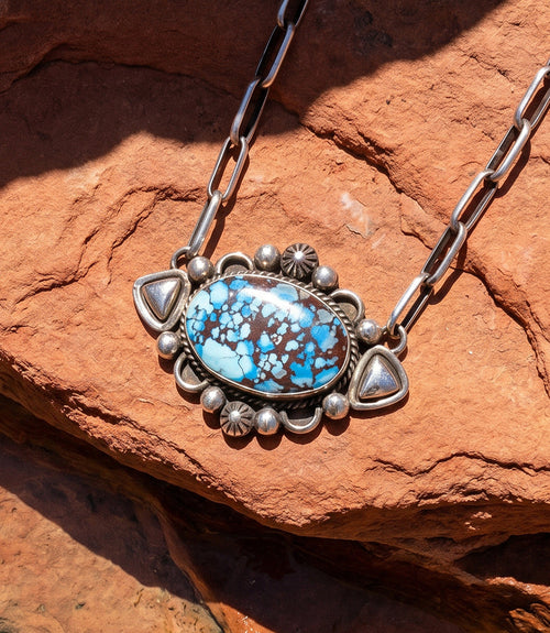Sterling Silver Golden Hill Turquoise Necklace