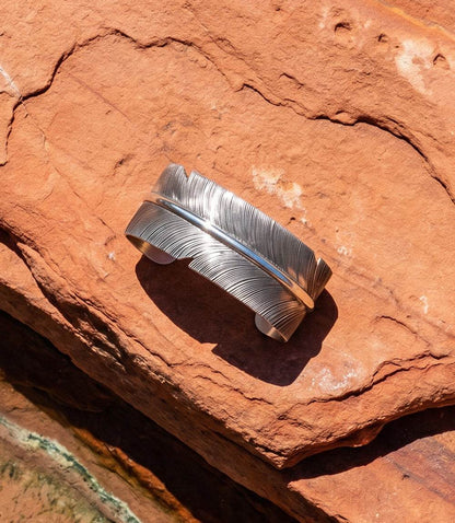 Sterling Silver Feather Bracelet