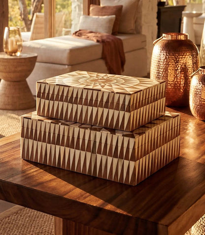Large Mosaic Bone Decorative Box
