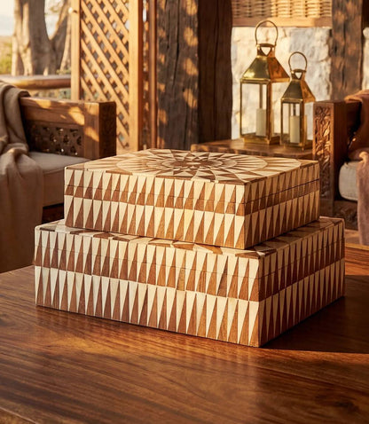 Large Mosaic Bone Decorative Box