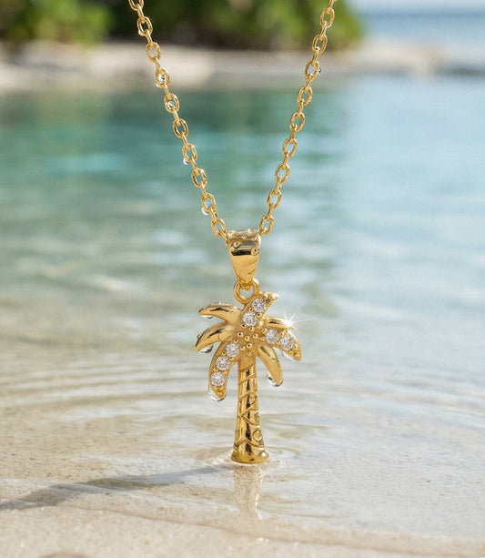 Pavé Palm Charm Necklace