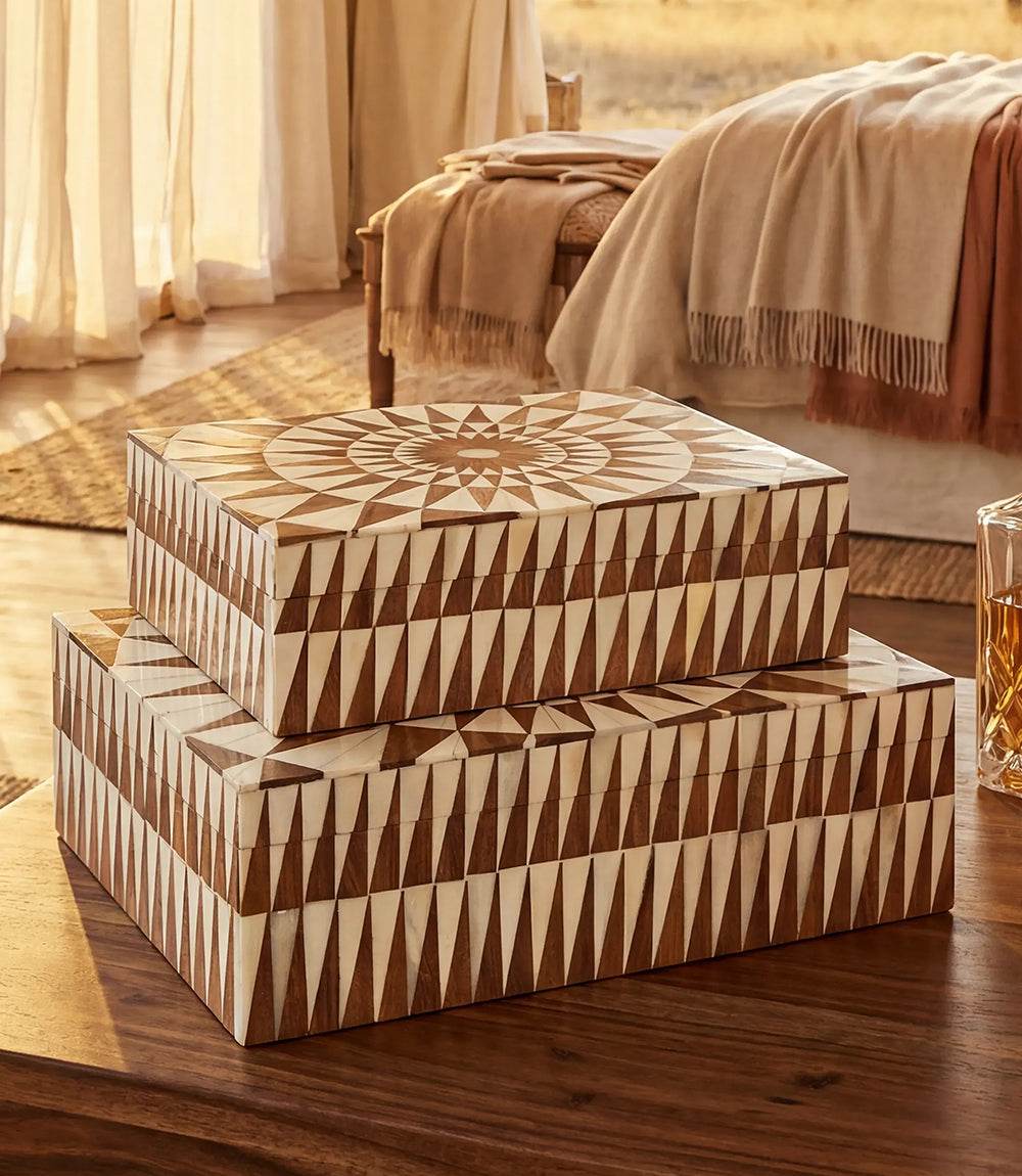 Large Mosaic Bone Decorative Box