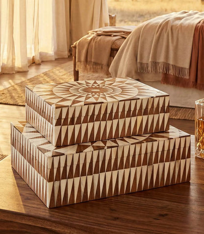 Large Mosaic Bone Decorative Box