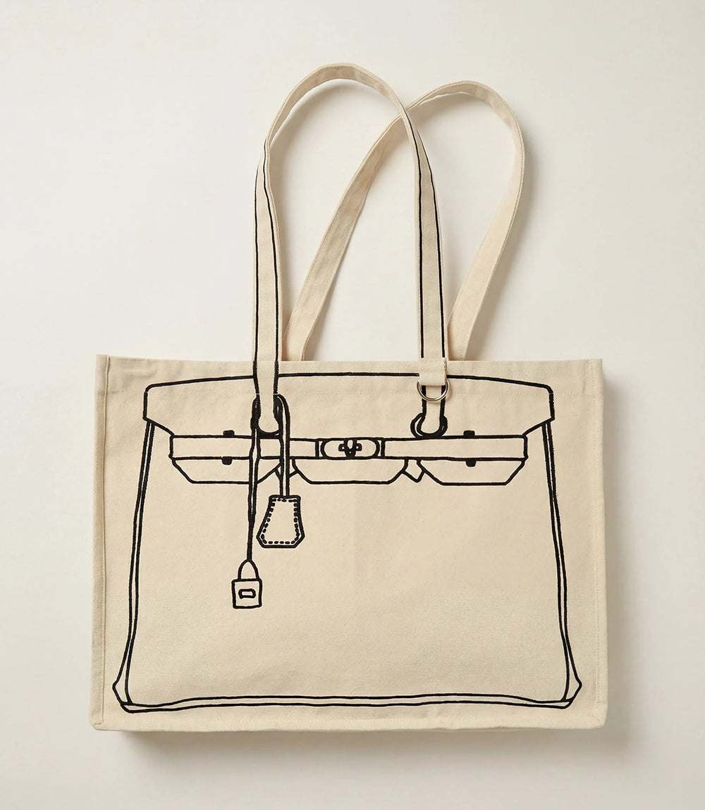 Bag Motif Cotton Canvas Tote