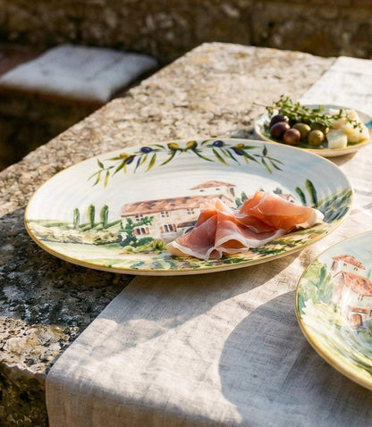Tuscany Ceramic Oval Serving Platter