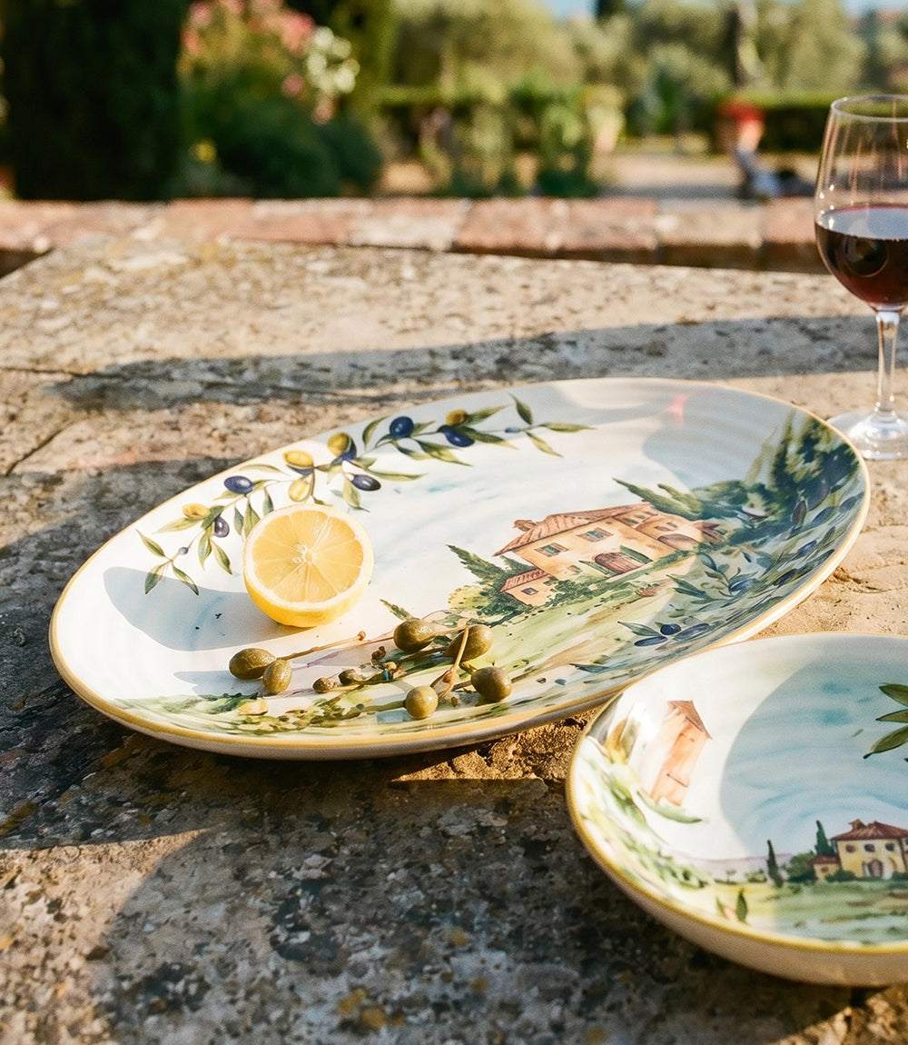 Tuscany Ceramic Oval Serving Platter