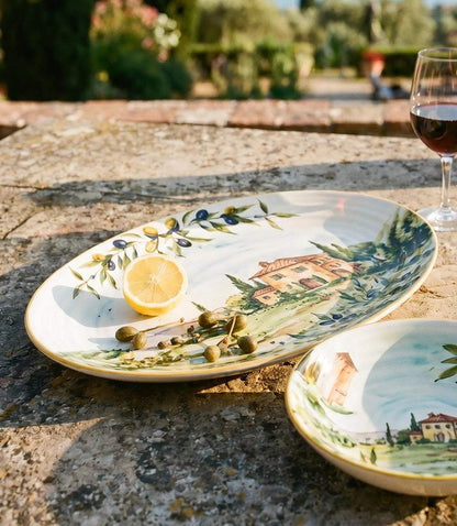 Tuscany Ceramic Oval Serving Platter