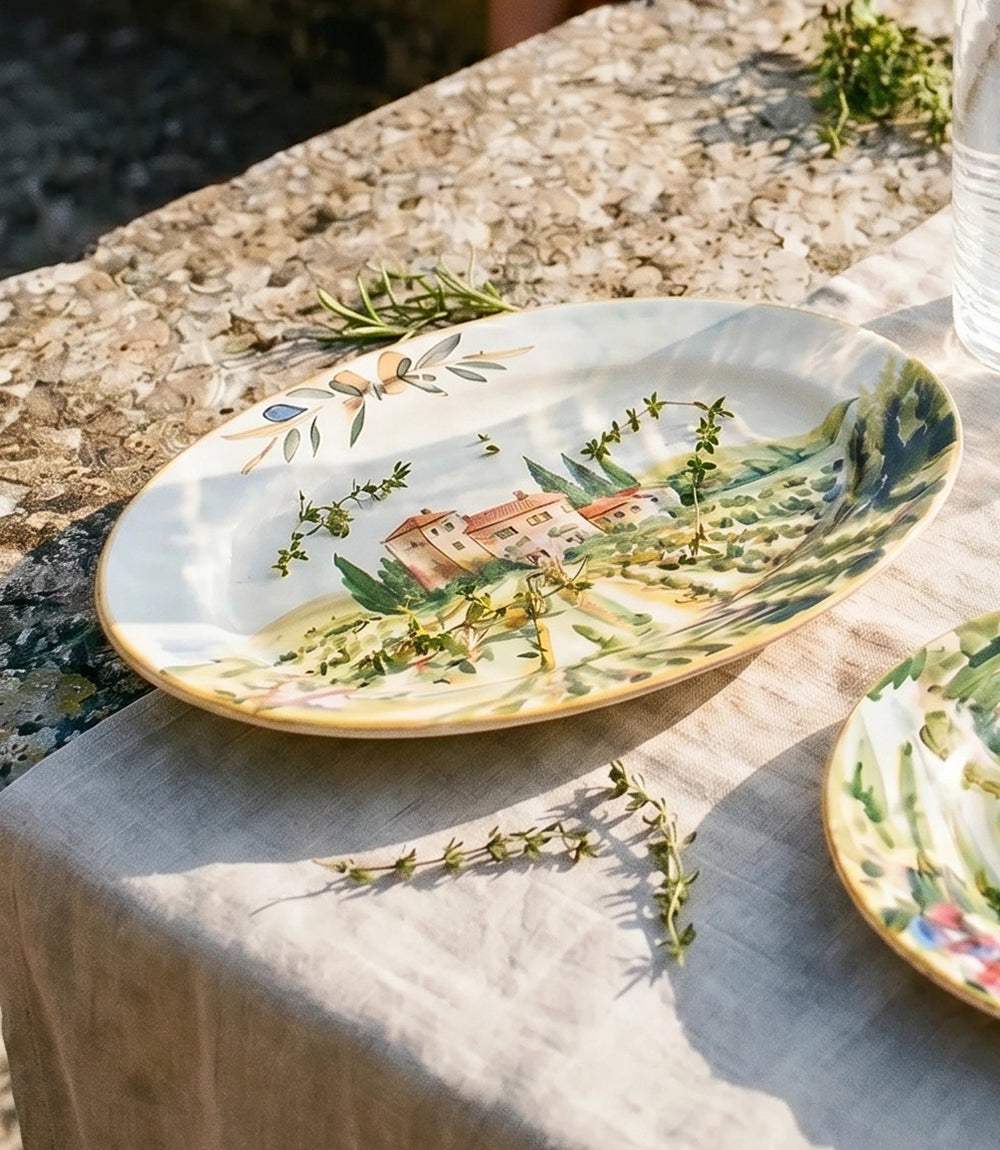 Tuscany Ceramic Oval Serving Platter