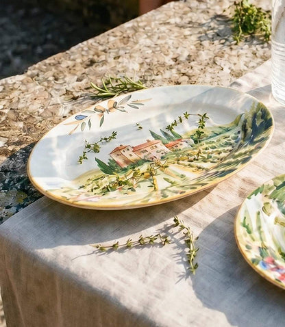 Tuscany Ceramic Oval Serving Platter