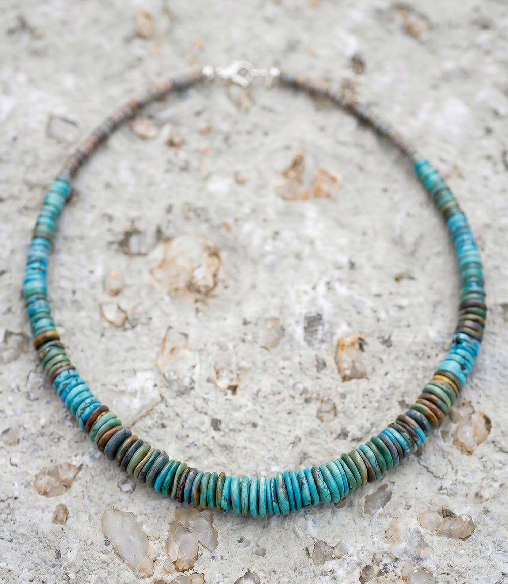 Single Strand Graduated Turquoise Necklace