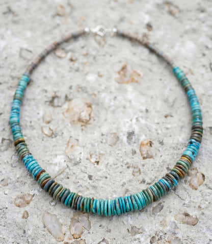 Single Strand Graduated Turquoise Necklace