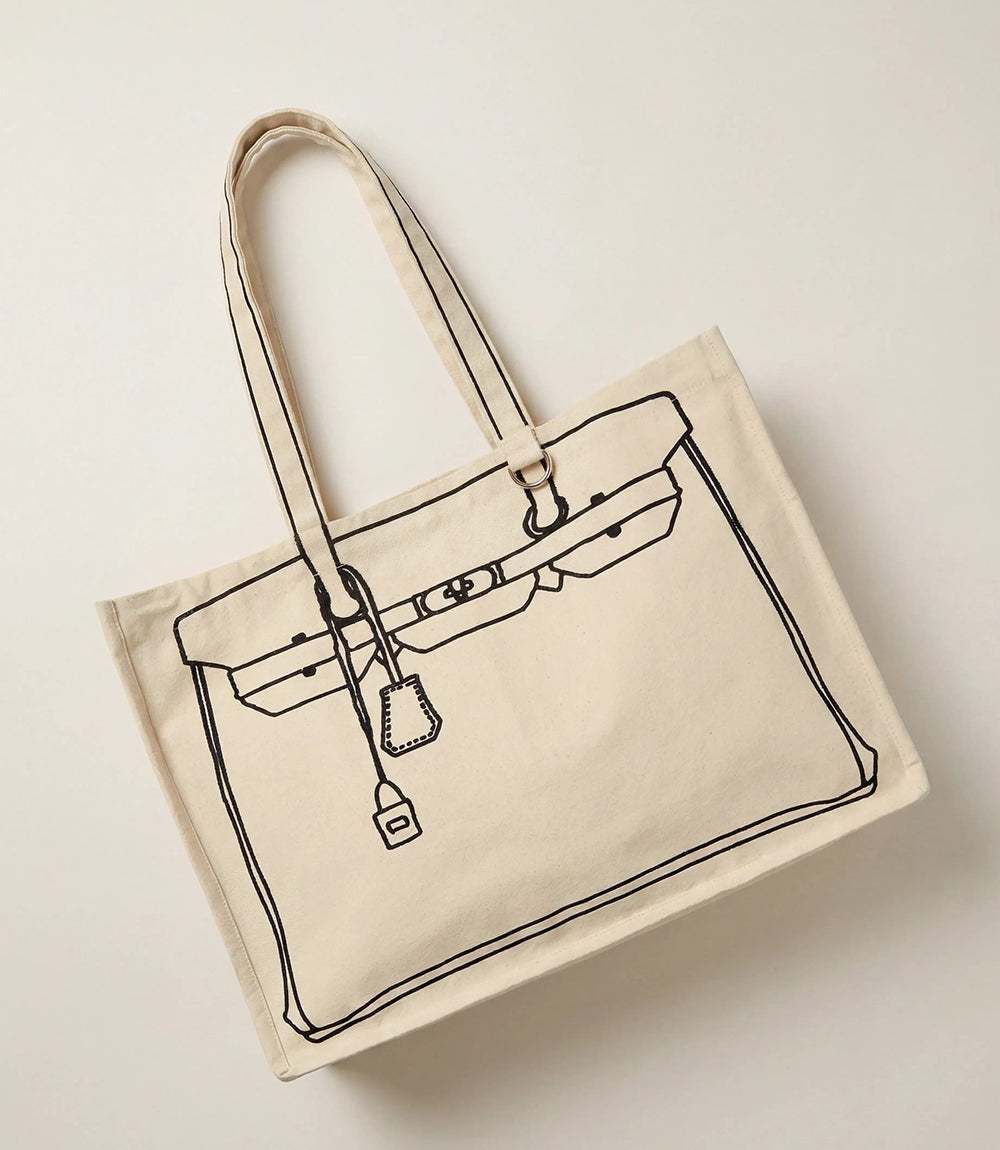 Bag Motif Cotton Canvas Tote