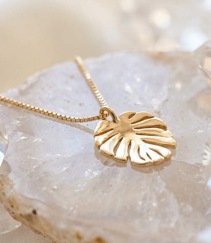 Tropical Leaf Charm Necklace