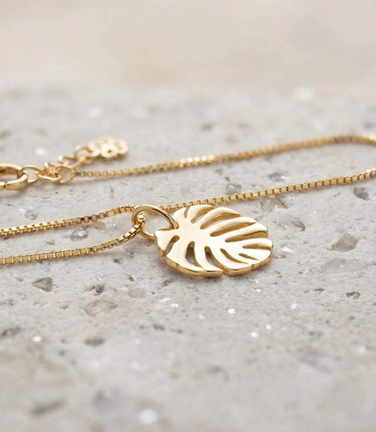 Tropical Leaf Charm Necklace