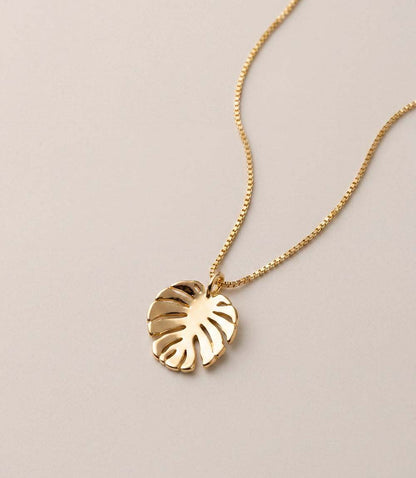 Tropical Leaf Charm Necklace