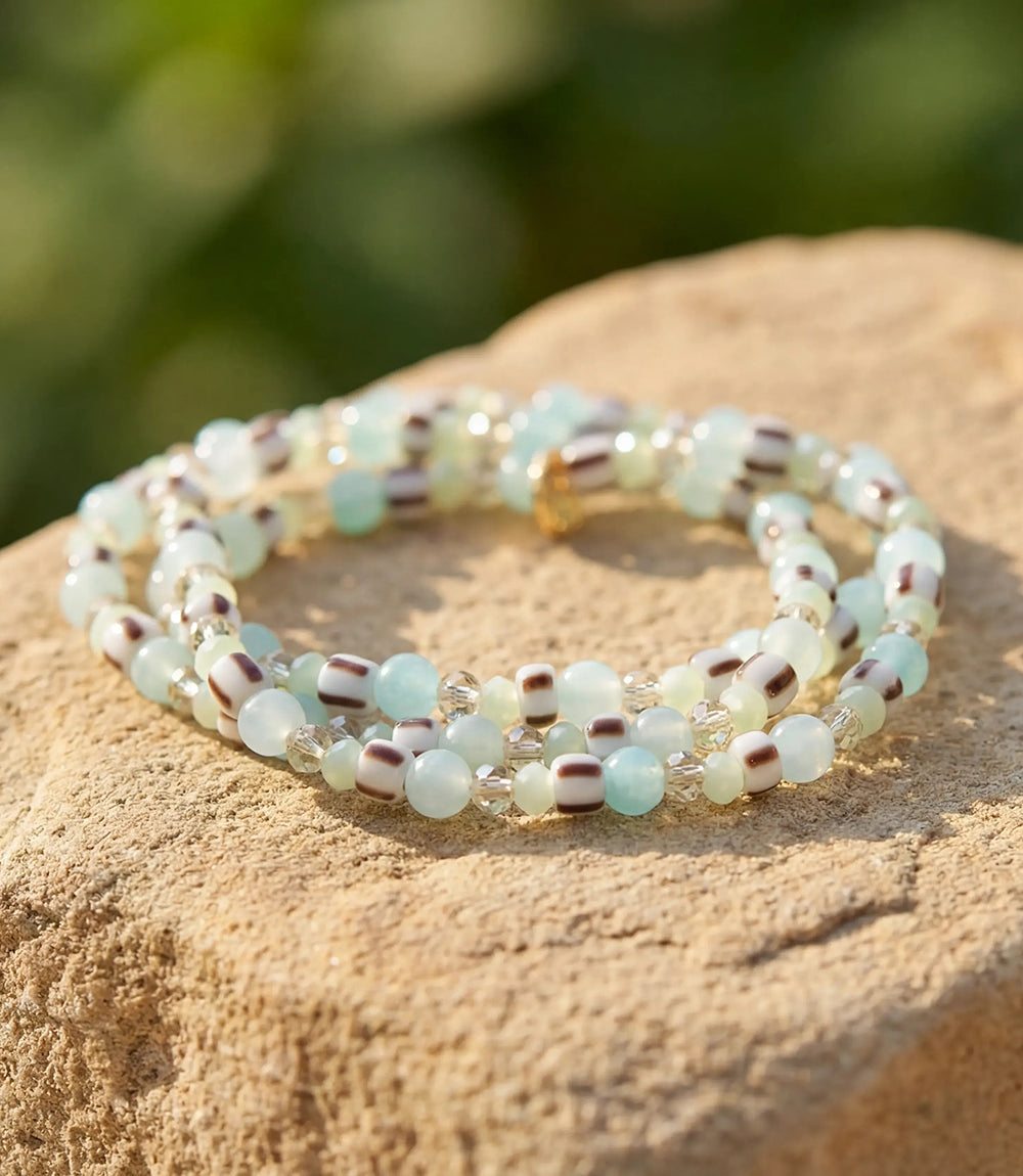 Glass Bead Wrap Bracelet