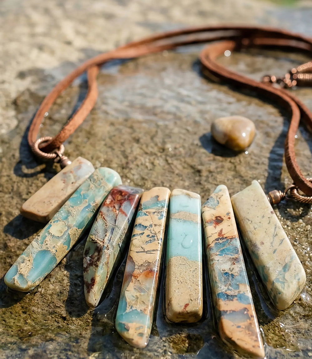 Jasper Slab Necklace