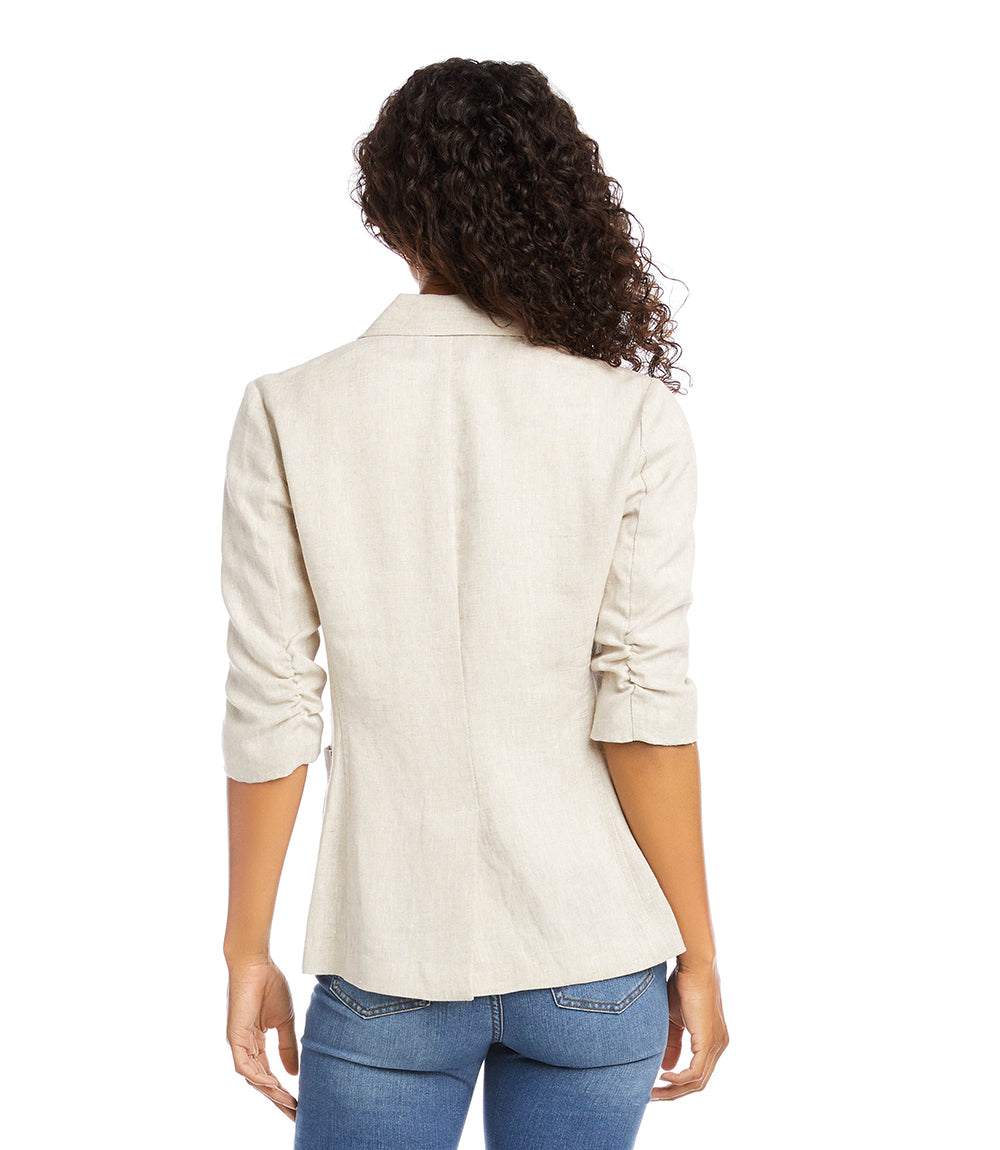 Petite Size Ruched Sleeve Jacket
