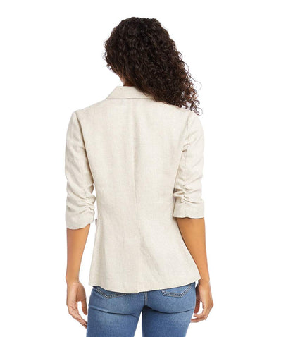Petite Size Ruched Sleeve Jacket