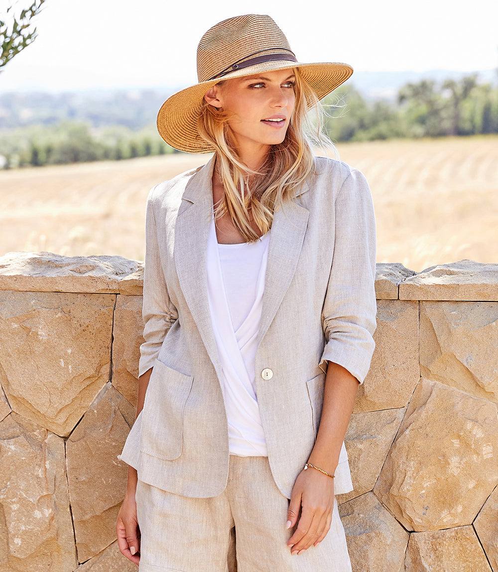 Ruched Sleeve Jacket