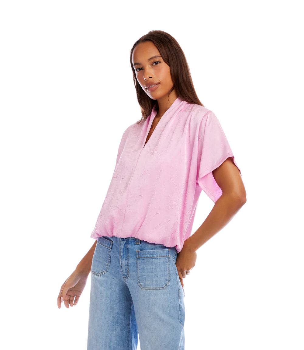 Short Sleeve V-Neck Top
