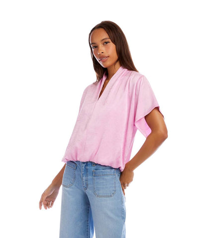 Short Sleeve V-Neck Top